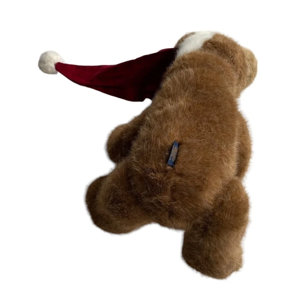 Boyds Bear Rare Grizzly Plush Stuffed Animal Toy Brown Red Santa Hat Large